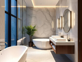 modern luxury bathroom interior