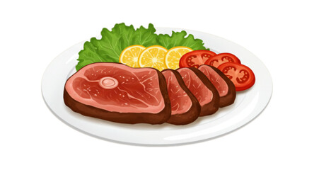 raw meat and vegetables