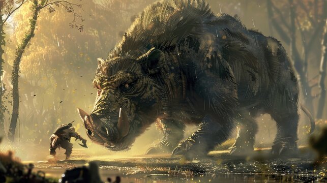 Gorgons are a long lived species that are hostile to all forms of life that isn't their own ::1 boar 