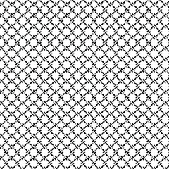 Fototapeta premium Black and white vector seamless pattern with small diamonds , star shapes ,rhombuses .Abstract black and white geometric texture .Simple minimal wide repeat background .