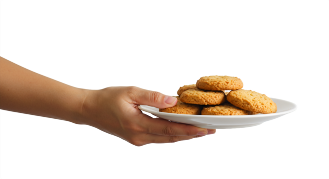 hand holding cookies