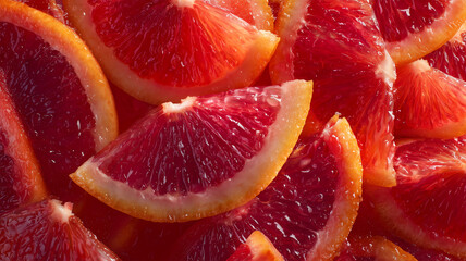 ブラッドオレンジの房が彩る写真