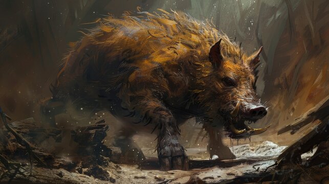 Gorgons are a long lived species that are hostile to all forms of life that isn't their own ::1 boar