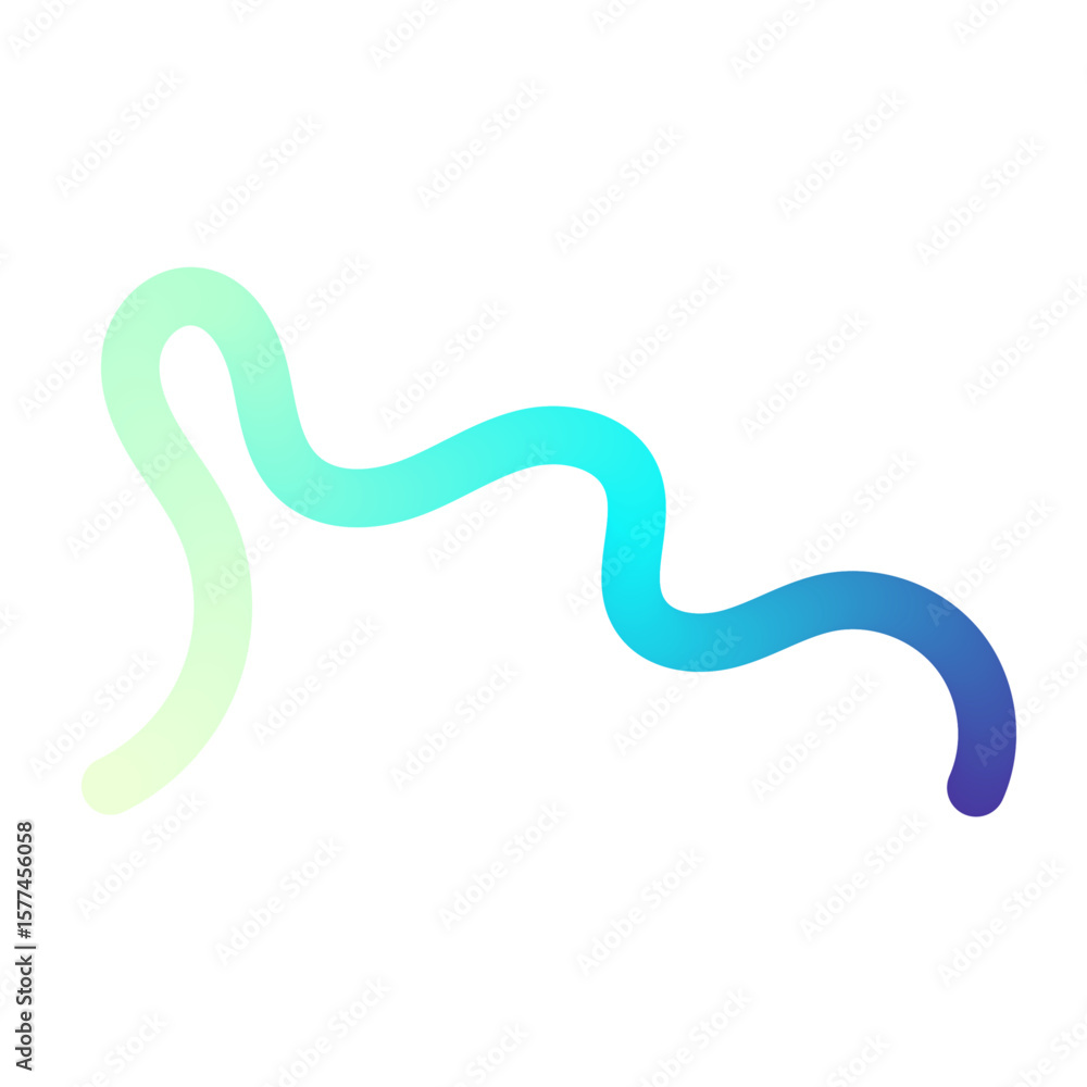 Canvas Prints abstract squiggle background with wavy gradient lines, colorful ribbon shapes, fun organic pattern, 