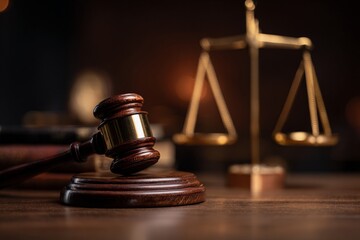 Probate Law Concept with Judge 's Gavel and Scales of Justice as Symbols of the Legal System