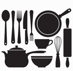 set of kitchen utensils
