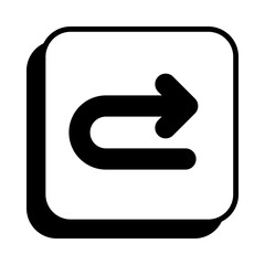 Back Icon in Solid Style