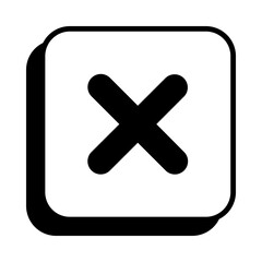 Obraz premium Close Icon in Solid Style