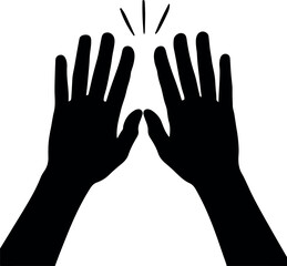 Obraz premium Clapping Hands Silhouette