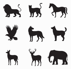 animals silhouettes vector
