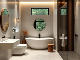 modern luxury bathroom interior
