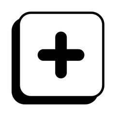Fototapeta premium Plus Icon in Solid Style