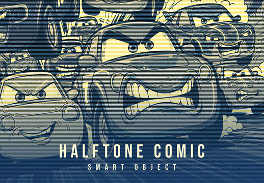 Retro Pop Art Halftone Comic Photo Effect