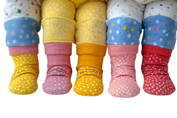 Full length of cute babies isolated on white background