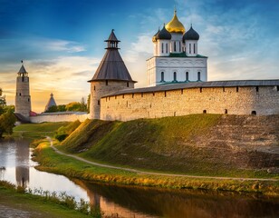 the old russian pskov kremlin