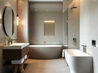 modern luxury bathroom interior