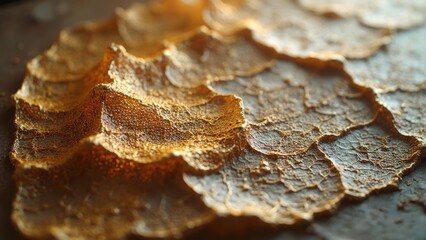 Golden object art scene