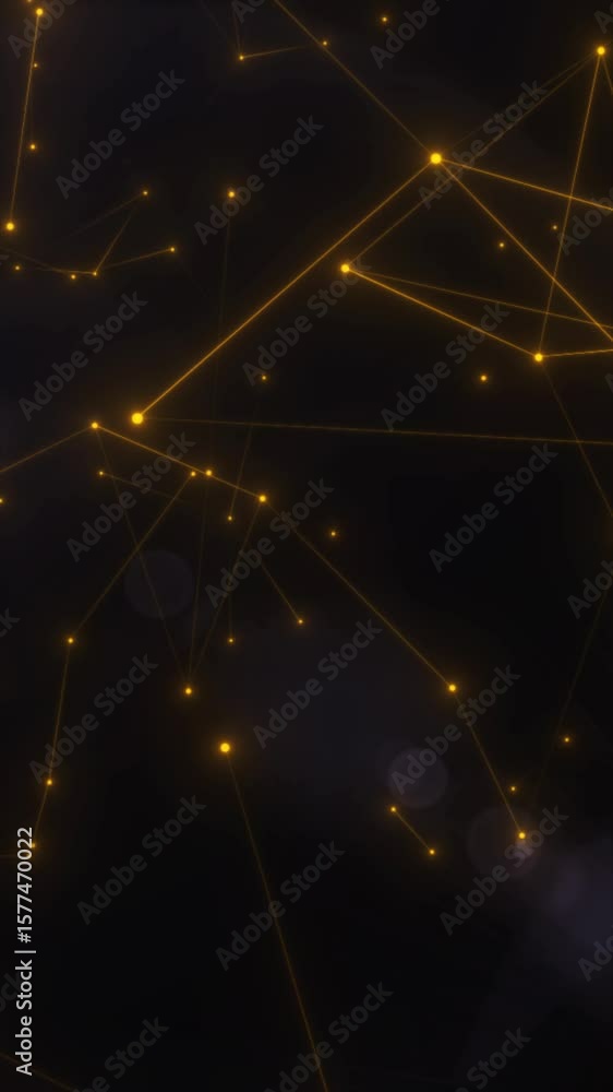 Poster enjoy a stunning display of bright lights and abstract connections on a dark background, creating a 