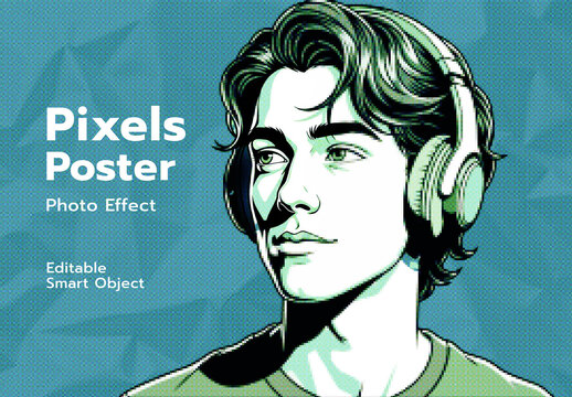 Pixel Art Poster Effect