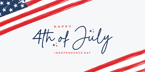 Obraz premium Happy Fourth of July Independence day USA Background Design Vector illustration