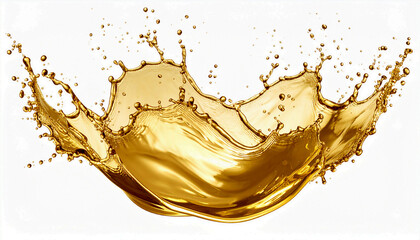 Golden Liquid Splashing in a Dynamic Arc