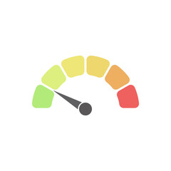 Speedometer Icon isolated on white background
