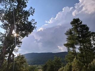clouds over the mountains