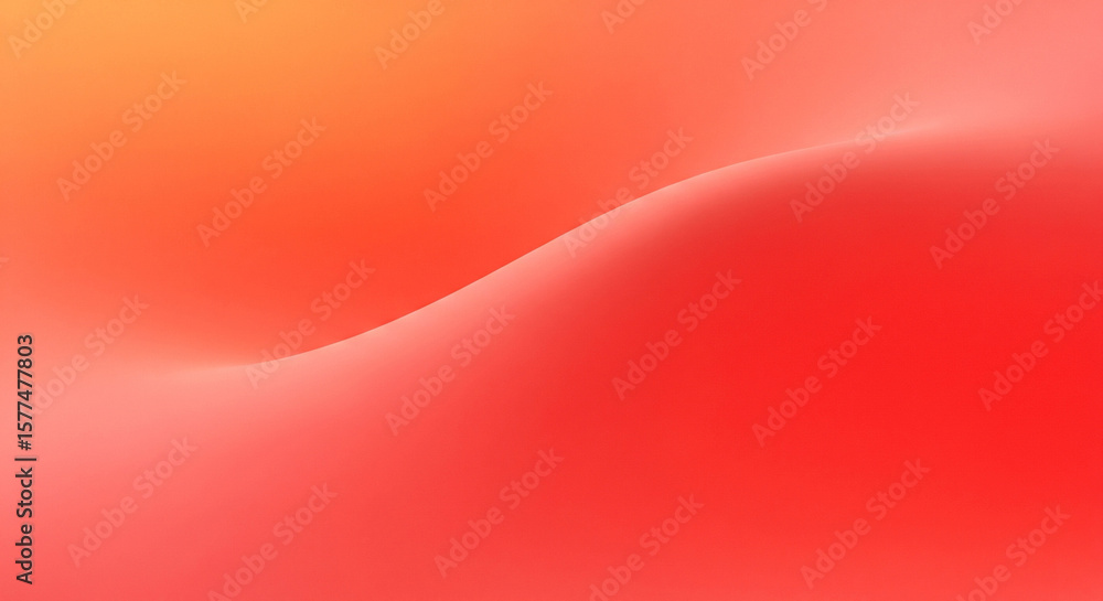 Poster delicate gradient background shows a smooth wave from peach to coral, perfect for a calming and eye-