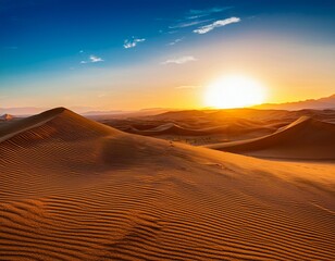 sunrise in the desert