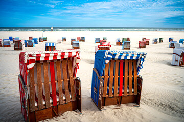 Der Strand von Juist in Deutschland.