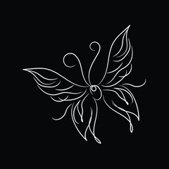 Obraz premium black and white butterfly