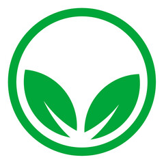 Green organic leaf PNG, fresh eco icon, herbal natural design