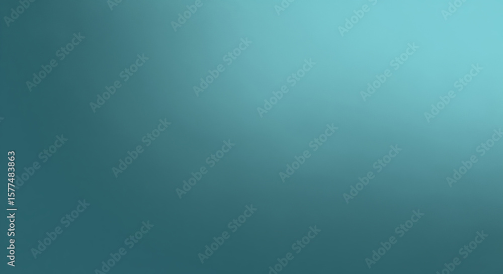 Poster serene teal backdrop showcasing a smooth, gradient texture perfect for designs, emphasizing tranquil