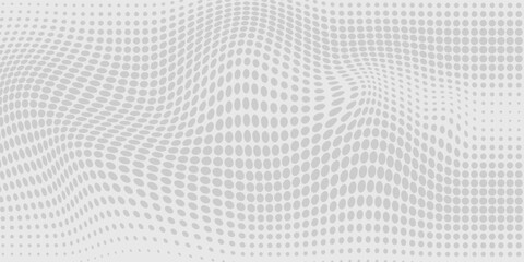 Abstract Wavy Dotted Background with White and Gray Tones. eps10 in presentation