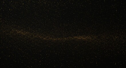 Obraz premium Golden Glitter on Black Background - Sparkling Texture