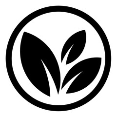 Black leaf png, plant leaf logo, leaf design element