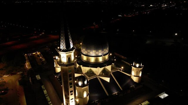 Masjid Abdullah Fahim during sunset and night view &ndash; July 6, 2025