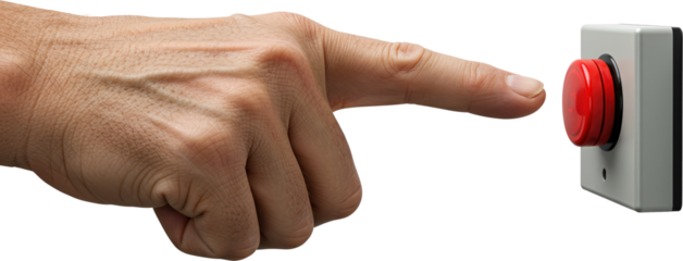 Trying to press the red button