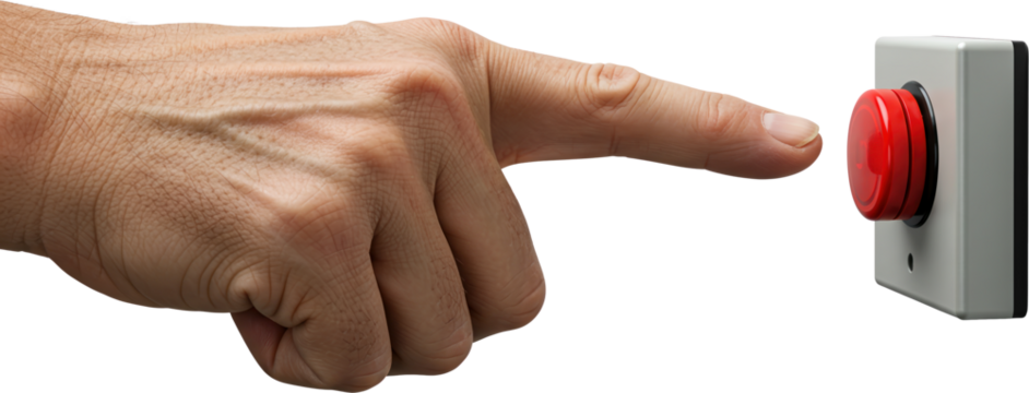 Trying to press the red button