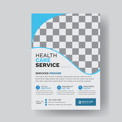 Modern Healthcare Service Flyer Template with Hospital Room Image