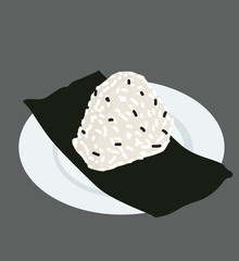 vektor Onigiri with delicious filling