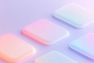 Pastel flat ui design with hover effect for modern web buttons