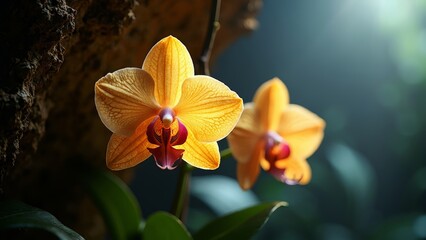 yellow orchid flower