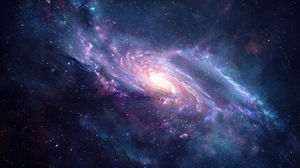 Fototapeta premium Cosmic spiral galaxy in deep space