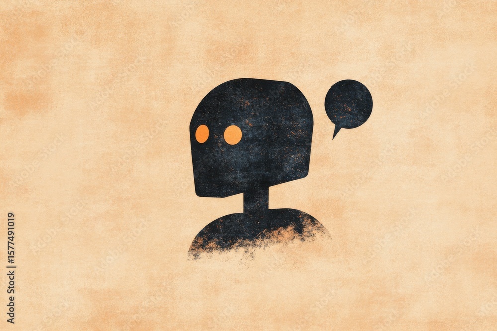 Aufkleber ai chatbot icon with abstract design for technology and communication themes