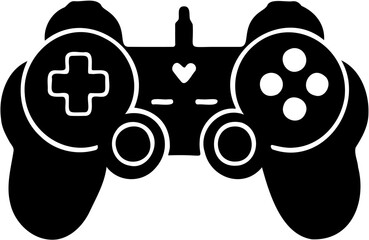 joystick icon vector illustration, isolated on white