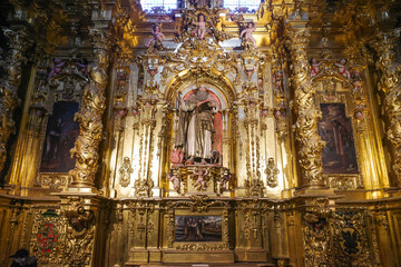 Segovia, Spain - 3 March, 2025:  Interior of Segovia Cathedral, a Gothic-style Roman Catholica cathedral