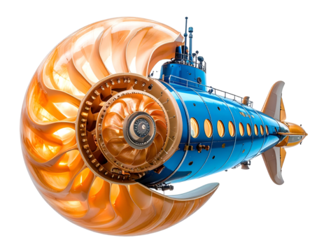 Nautilus Submersible 3D Illustration