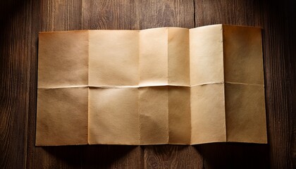 old blank paper folded in eight