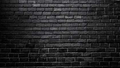 black brick wall background or texture